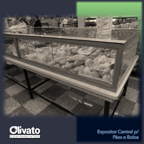 Expositor Central p/ Bolos - c/ Vitrine Superior