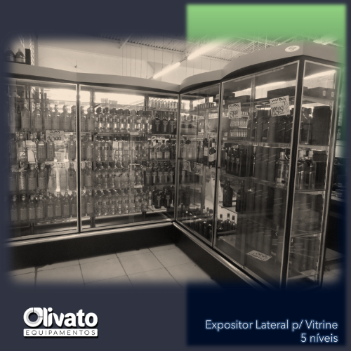 Expositor Lateral p/ Vitrine - 5 níveis