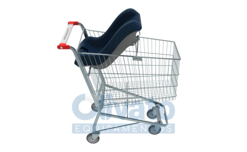 Carrinho de Supermercado 180 litros com bebê conforto
