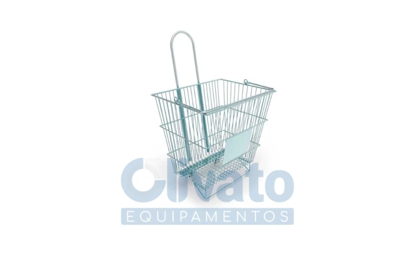 Cestinha aramada 40 litros com rodas