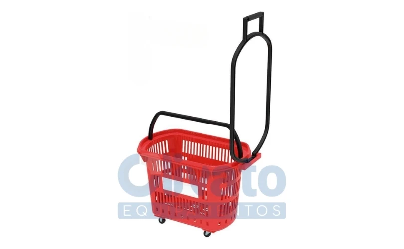 Cestinha plástica 30 litros com rodas