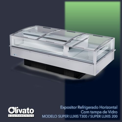 Expositor Refrigerado Horizontal com Tampa de Vidro